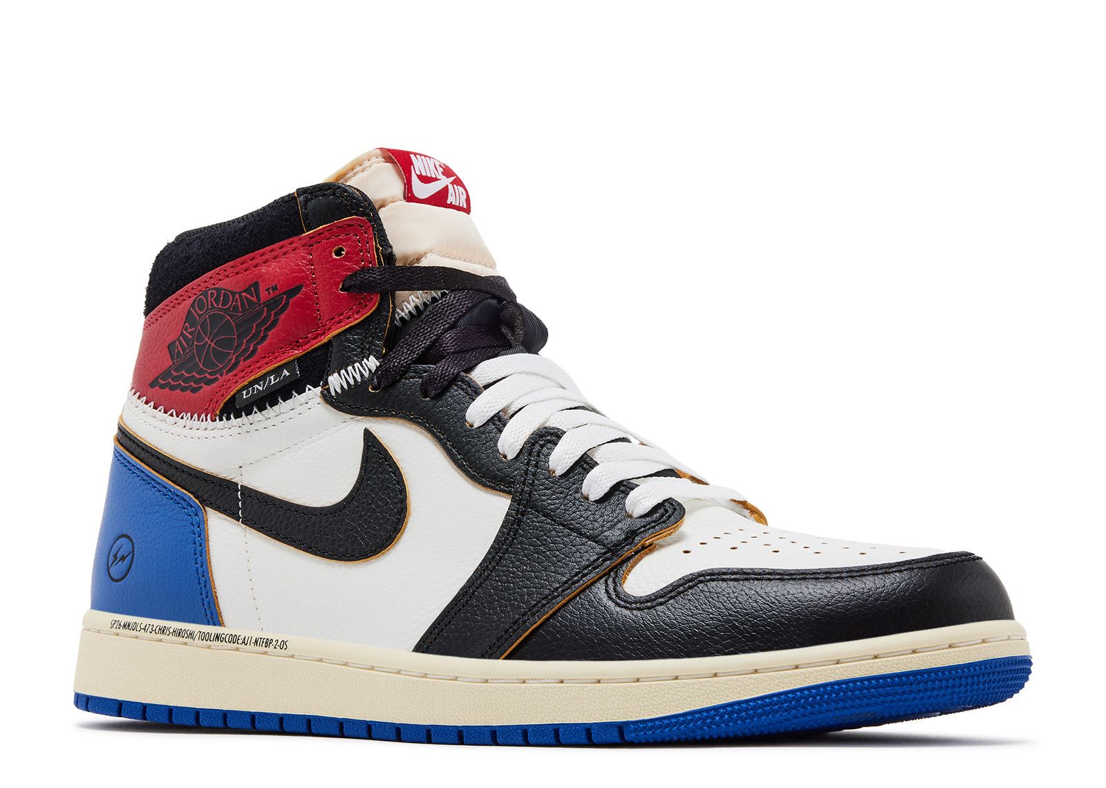 Jordan 1 Retro High OG SP Fragment x Union LA Varsity Red Sport Royal