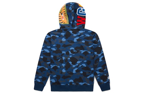 BAPE Color Camo Shark Full Zip Hoodie Blue