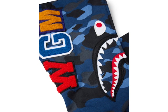 BAPE Color Camo Shark Full Zip Hoodie Blue