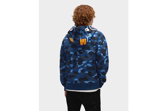 BAPE Color Camo Shark Full Zip Hoodie Blue