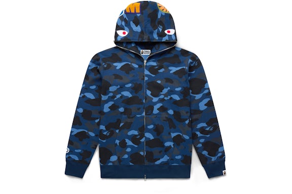BAPE Color Camo Shark Full Zip Hoodie Blue