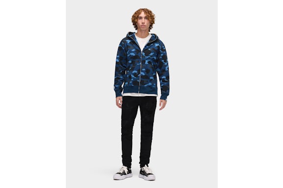 BAPE Color Camo Shark Full Zip Hoodie Blue