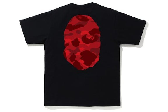 BAPE Color Camo Big Ape Head Tee Black/Red