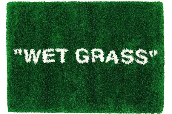 Virgil Abloh x IKEA MARKERAD "WET GRASS" Rug 195x133 CM Green