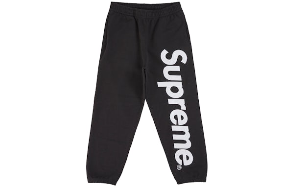 Supreme Satin Applique Sweatpant (SS26) Black